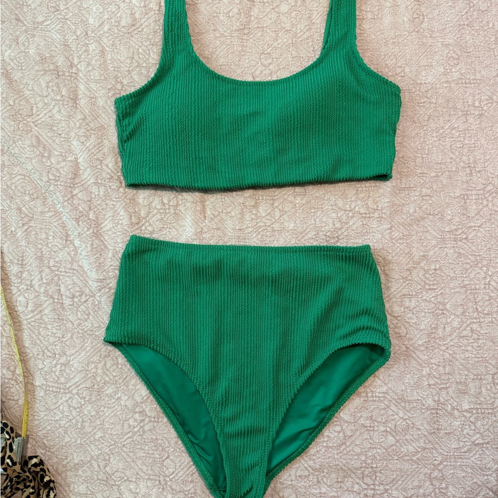 Old Navy Ribbed Green Bikini Set